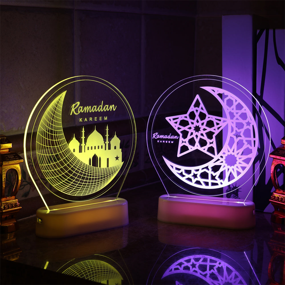 🌙 3D Ramadan LED Night Light – Elegant Decorative Lamp