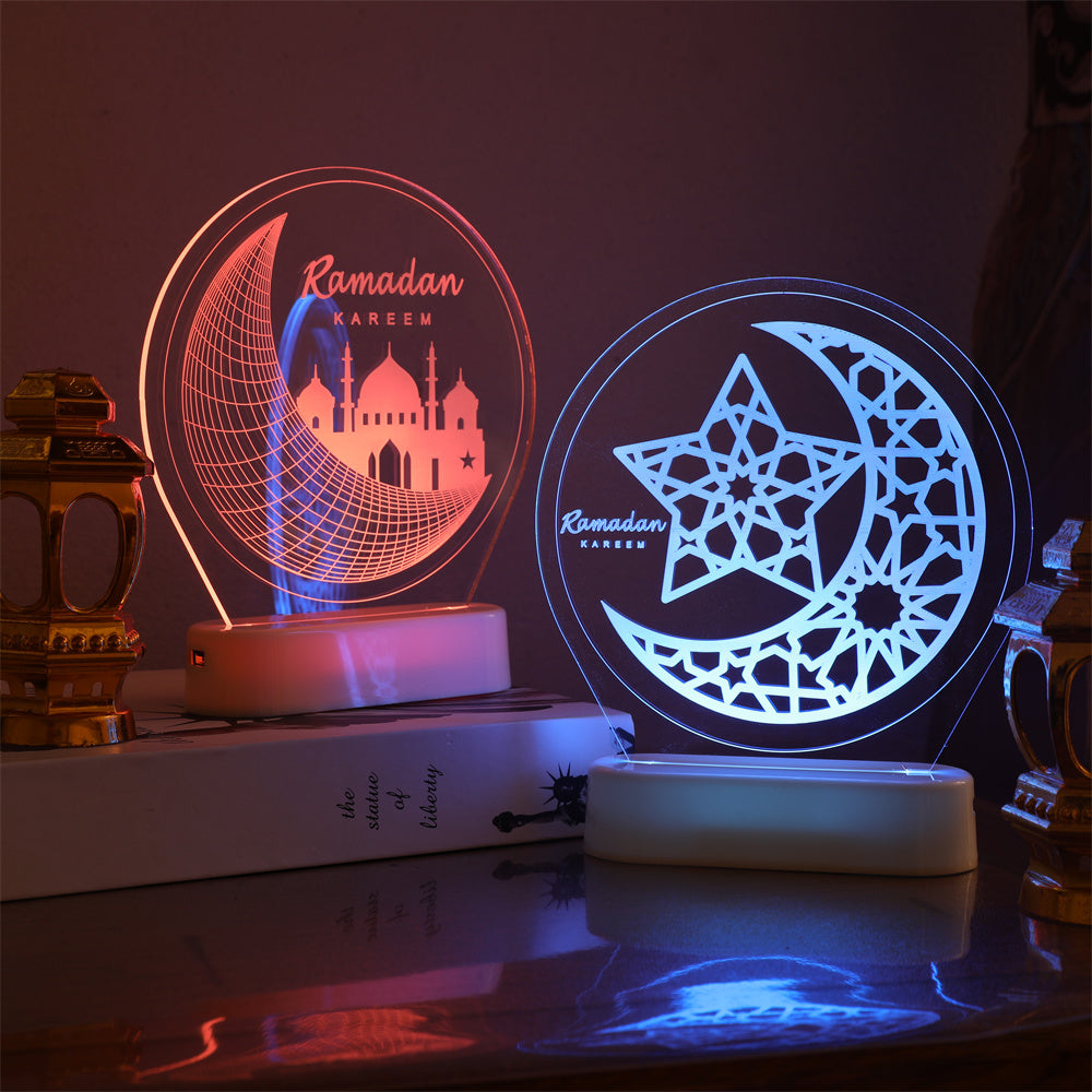 🌙 3D Ramadan LED Night Light – Elegant Decorative Lamp