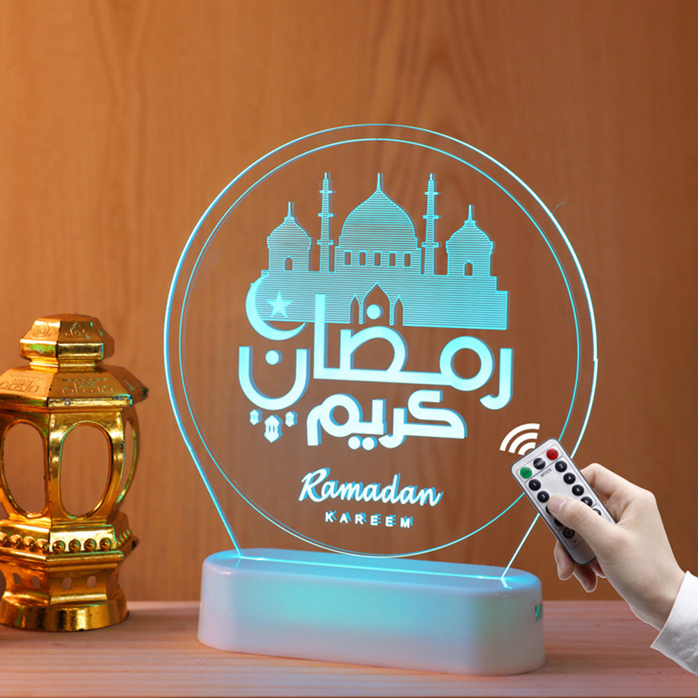 🌙 3D Ramadan LED Night Light – Elegant Decorative Lamp
